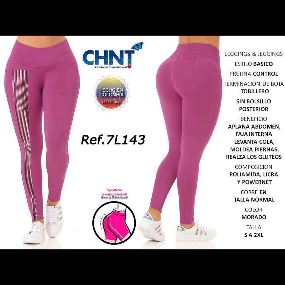 Pink 2-1 Colombian leggings
